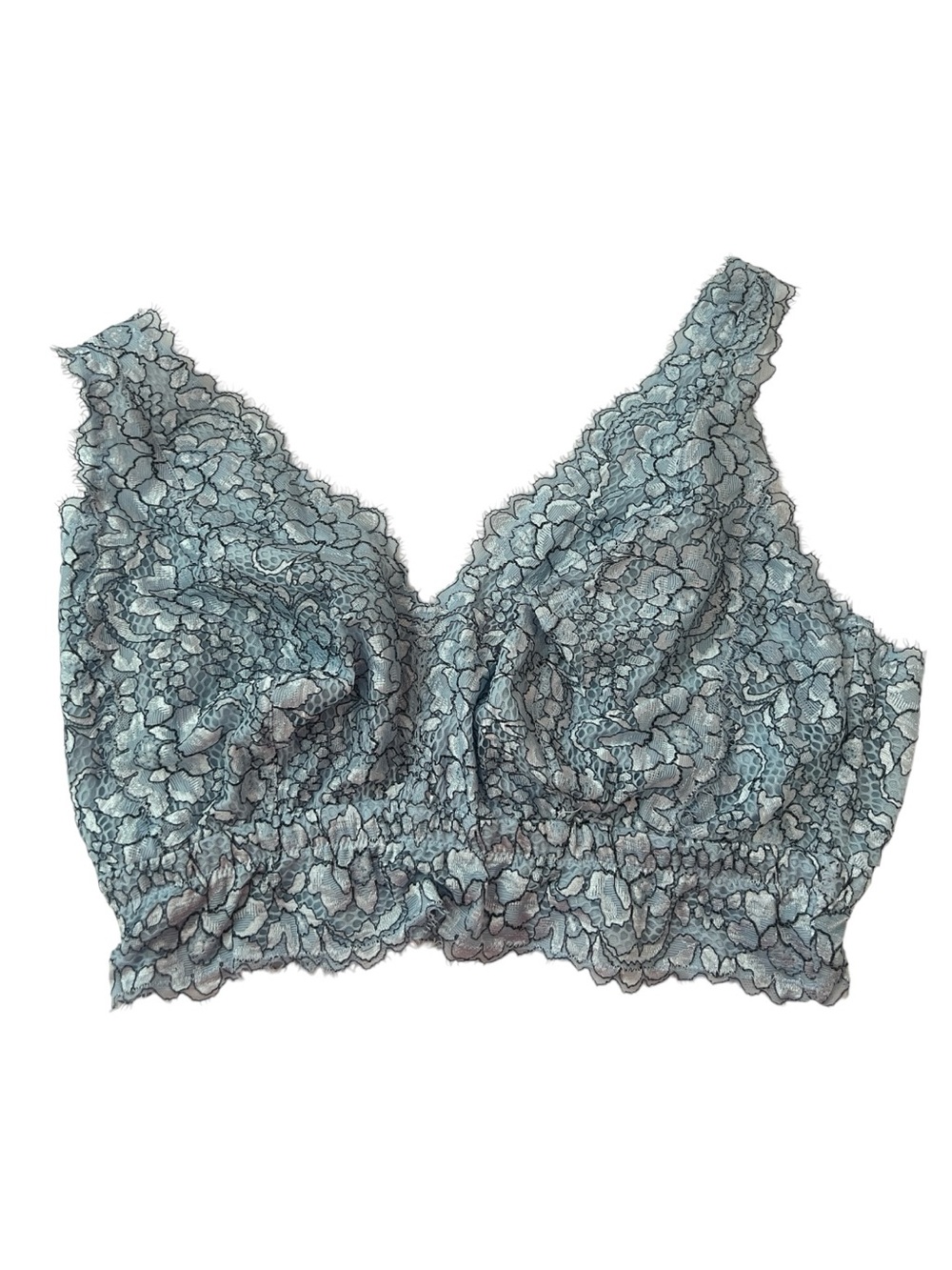 NWT Cosabella Curvy Longline Lace Bralette Bra Aasmani Blue XL Made in Italy
